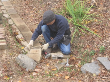 The frugal gardener reusing found materials