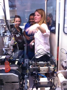 Saskia shows us the bristling machine